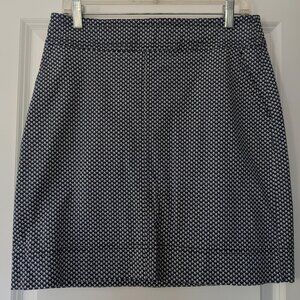 Talbots Navy Skirt with White Size 6